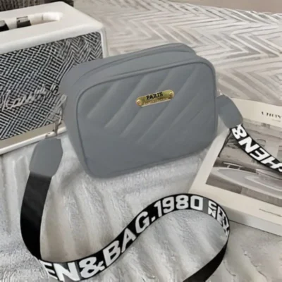 Gray Leather Handbag for Girls & Women | Stylish Shoulder & Crossbody Bag | Daily Use & Gift